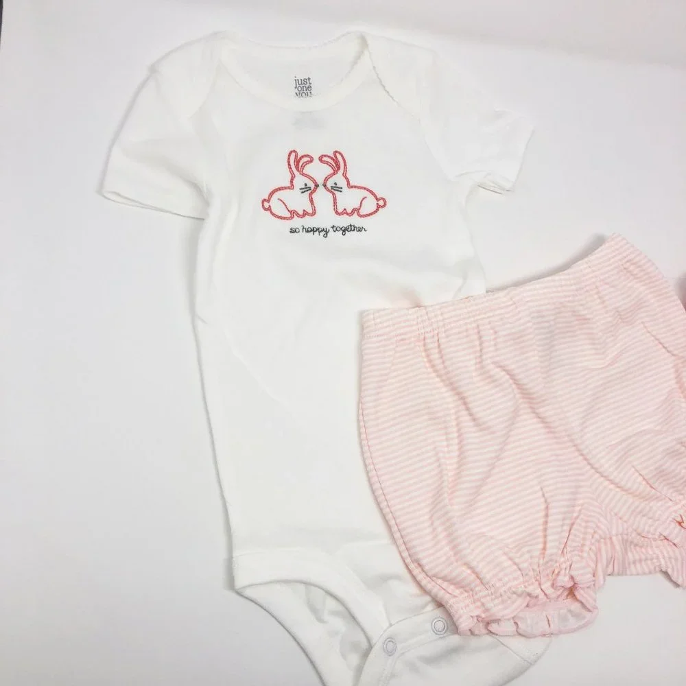 NWT 18Mo Infant Baby Girl 3Pc Set‎ Bunny ~So Happy Together~ Just One You